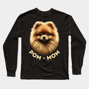 Pom Mom: Detailed Face Design Long Sleeve T-Shirt